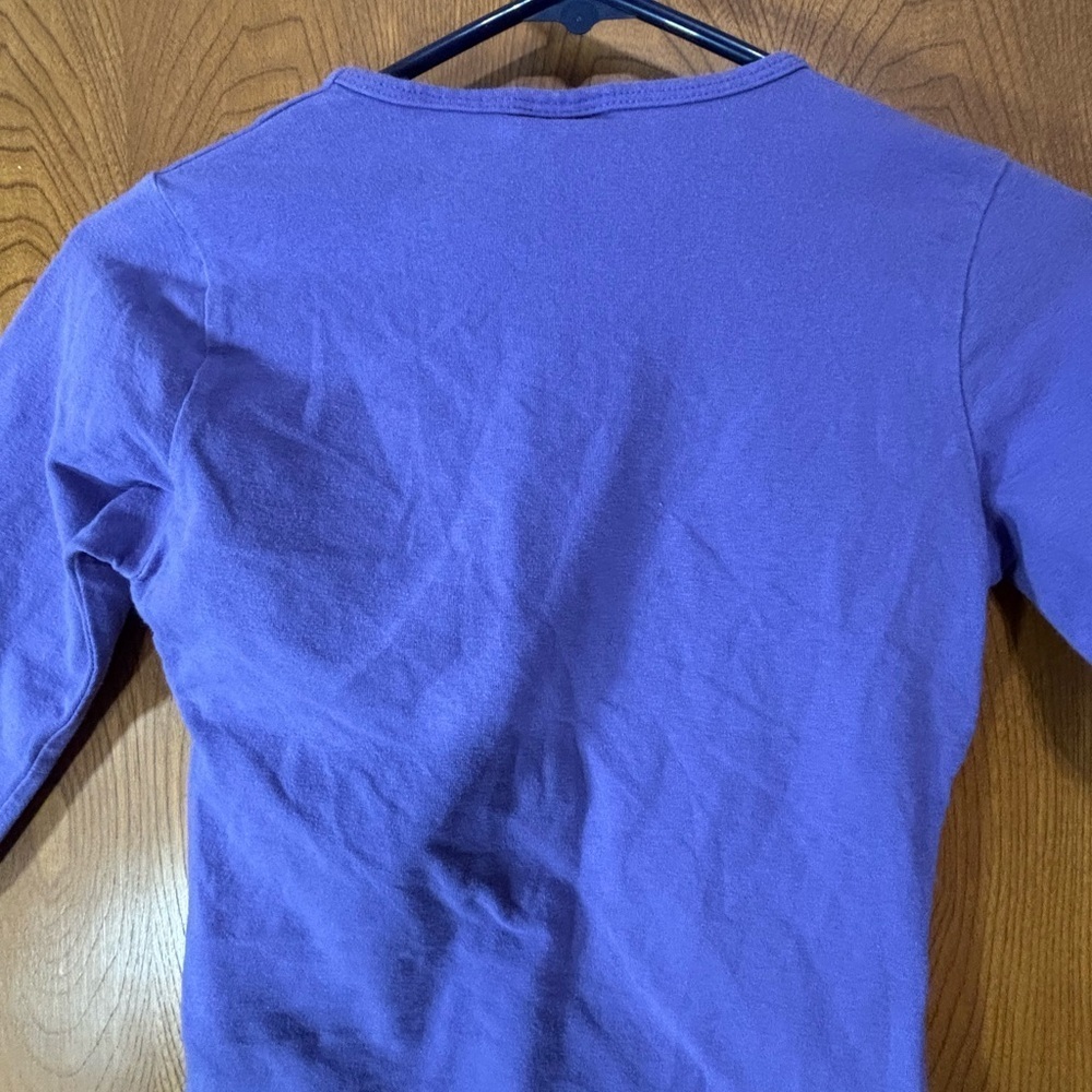 Moda International Deep Purple V-Neck Blouse - Picture 8 of 9